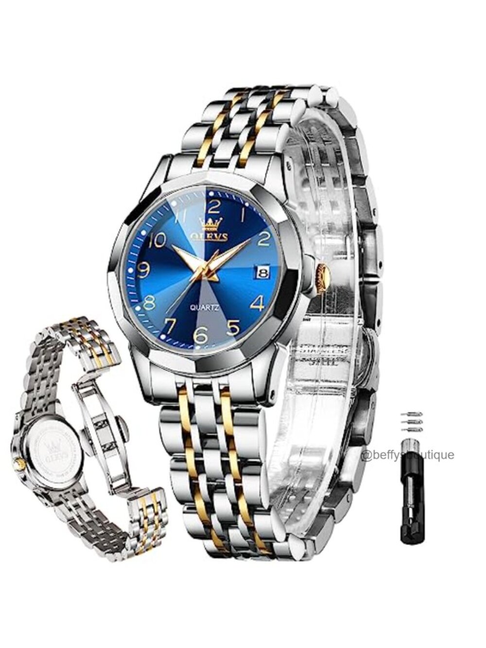Women's Analog Quartz Watch Stainless Steel Waterproof Luminous